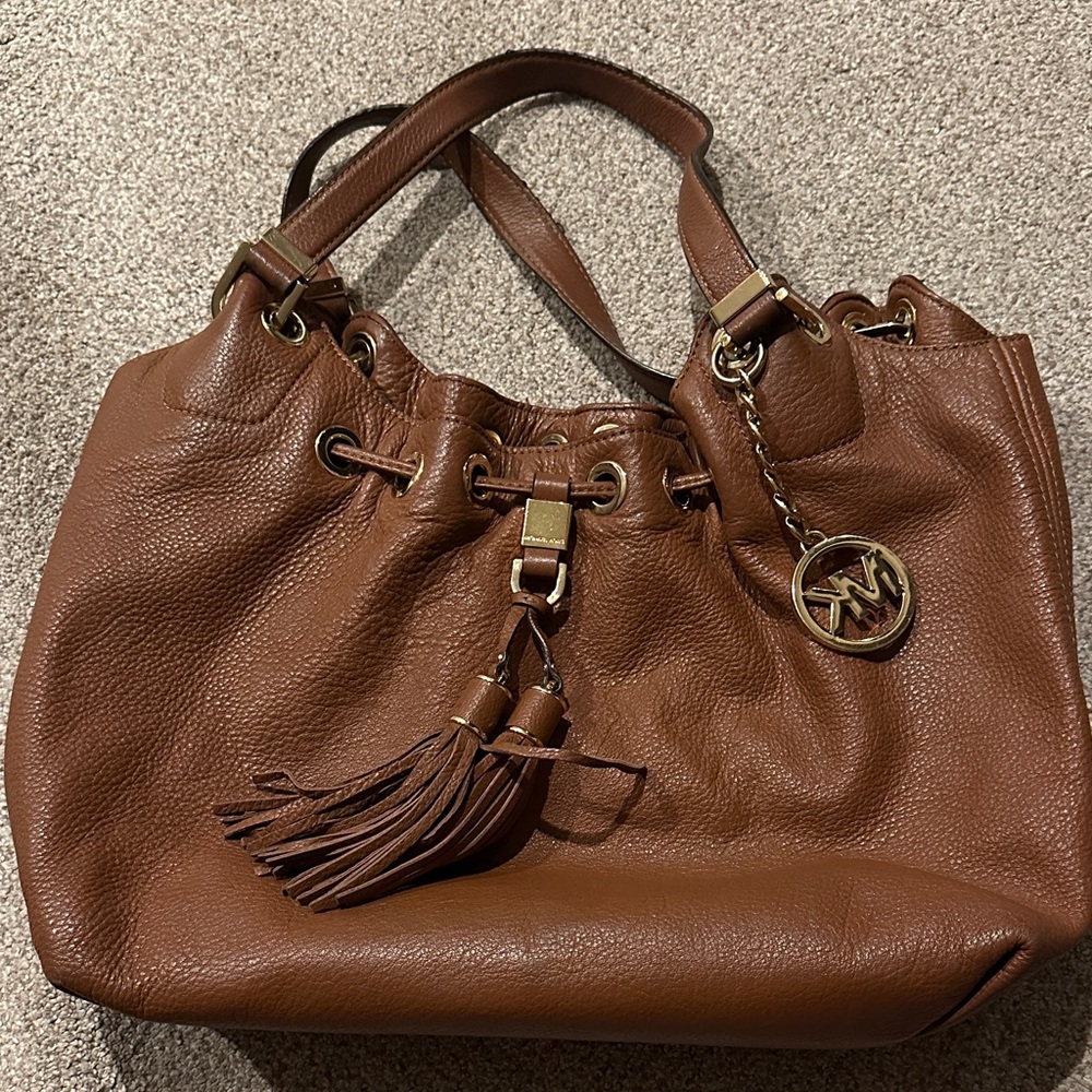Michael Kors Brown Leather Shoulder Bag